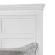 Lile Twin Bed w Side Rail Storage | Crown Molded Details | White Wood