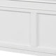 Lile Twin Bed w Side Rail Storage | Crown Molded Details | White Wood BM342597