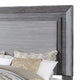 Reno California King Bed w LED Headboard & Metal Legs | Gray Wood BM342598