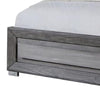 Reno California King Bed w LED Headboard & Metal Legs | Gray Wood BM342598