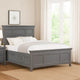 Reno California King Bed w LED Headboard & Metal Legs | Gray Wood