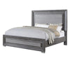 Reno California King Bed w LED Headboard & Metal Legs | Gray Wood BM342598