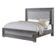 Reno California King Bed w LED Headboard & Metal Legs | Gray Wood BM342598