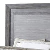 Reno King Bed w LED Headboard & Metal Bracket Legs | Gray Wood BM342599