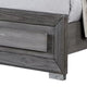 Reno King Bed w LED Headboard & Metal Bracket Legs | Gray Wood BM342599