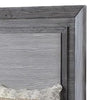 Reno Queen Bed w LED Headboard & Metal Bracket Legs | Gray Wood BM342600