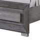 Reno Queen Bed w LED Headboard & Metal Bracket Legs | Gray Wood BM342600