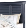 Zeny Queen Bed w Storage Drawers | Panel Headboard | Blue Wood BM342601