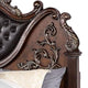 Prio King Bed w Carved Details | Brown Button Tufted Faux Leather Brown BM342602