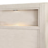 Mimy Queen Bed w Bookcase Headboard | Footboard Storage | White Wood BM342605