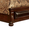 Fleur Queen Bed | Padded Headboard | Bun-Feet |Cherry Espresso Brown BM342609