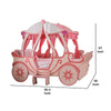Arine Kids Twin Bed in Pumpkin Carriage Design | High Gloss Pink Wood BM342610