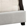 Rozy King Bed w Wingback Tall Headboard | Nailheads | Ivory Upholstery BM342614