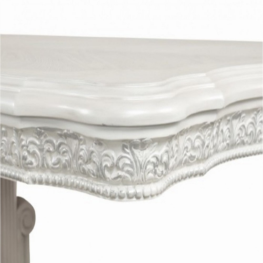 Miamy Dining Table | 78-114’’ Extendable 6-12 Seater | Ivory Pedestal Base BM342619