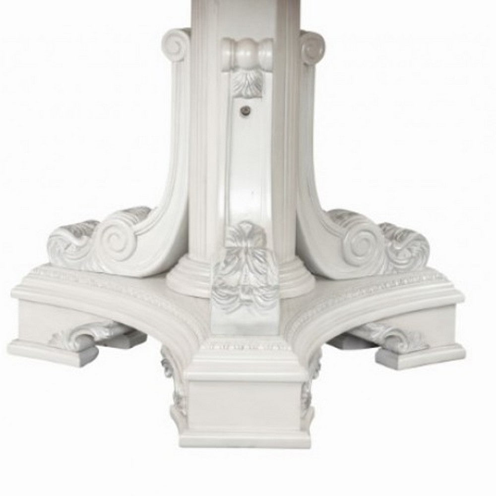 Miamy Dining Table | 78-114’’ Extendable 6-12 Seater | Ivory Pedestal Base BM342619