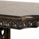 Naddy Dining Table | 80-112’’ Extendable Top | Dark Brown Floral Motifs BM342620