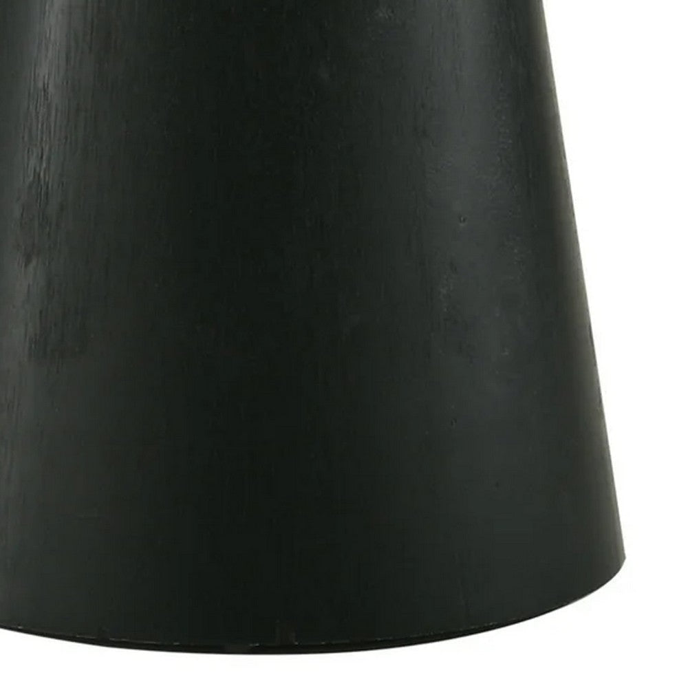 Toty Dining Table | 59’’ Round Top | Modern Cone Pedestal Base | Black BM342622