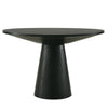 Toty Dining Table | 59" Round Top | Modern Cone Pedestal Base | Black