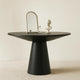 Toty Dining Table | 59" Round Top | Modern Cone Pedestal Base | Black