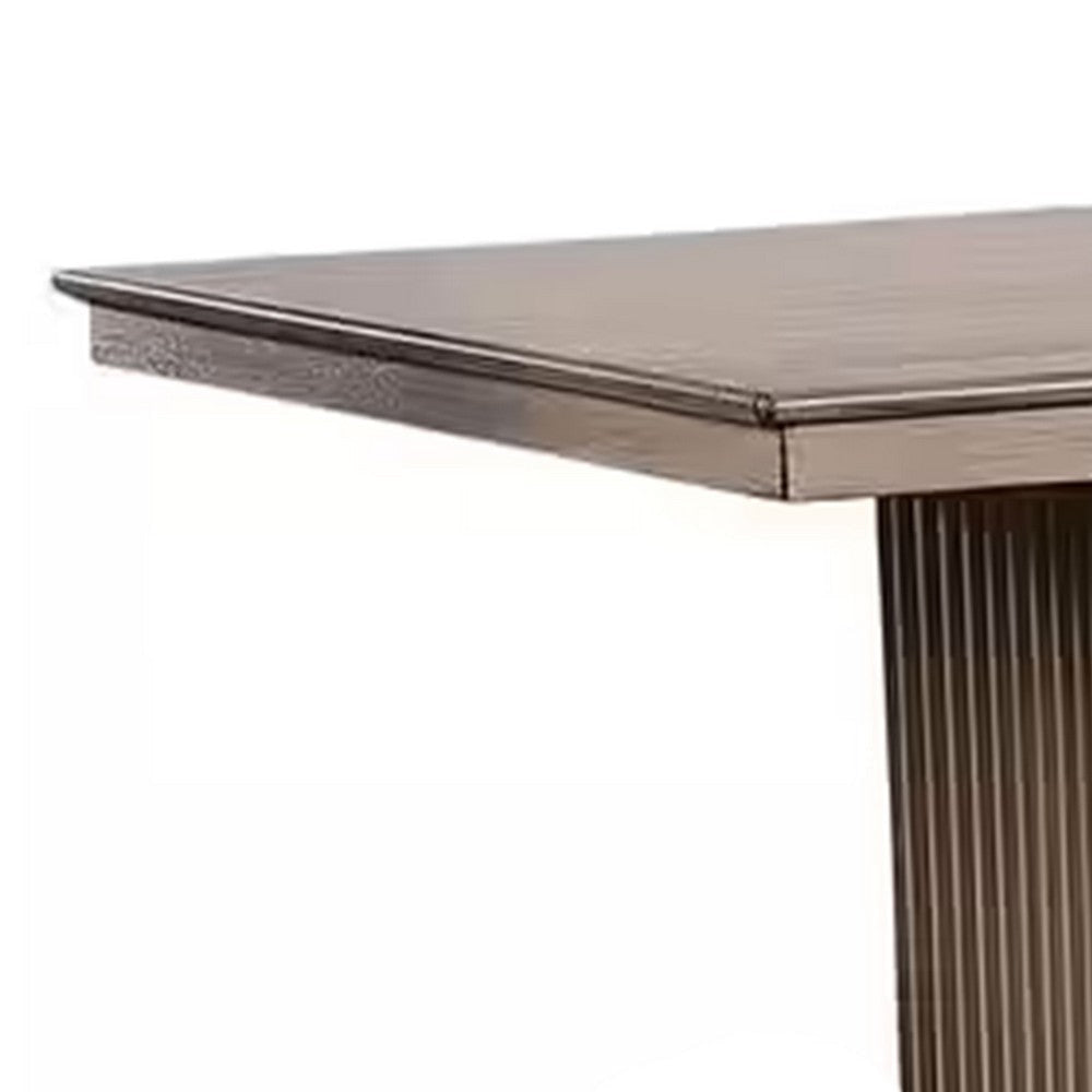 Elles Dining Table | 72-90’’ Extendable Top | Fluted Base | Natural Brown BM342623