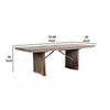 Elles Dining Table | 72-90’’ Extendable Top | Fluted Base | Natural Brown BM342623