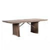 Elles Dining Table | 72-90" Extendable Top | Fluted Base | Natural Brown