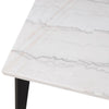 Soa Counter Height Table | 54’’ Square White Marble Top | Black Legs BM342624