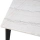 Soa Counter Height Table | 54’’ Square White Marble Top | Black Legs BM342624