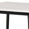 Soa Counter Height Table | 54’’ Square White Marble Top | Black Legs BM342624