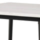 Soa Counter Height Table | 54’’ Square White Marble Top | Black Legs BM342624