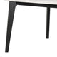 Soa Counter Height Table | 54’’ Square White Marble Top | Black Legs BM342624