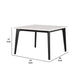 Soa Counter Height Table | 54’’ Square White Marble Top | Black Legs BM342624