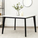 Soa Counter Height Table | 54" Square White Marble Top | Black Legs