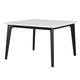 Soa Counter Height Table | 54" Square White Marble Top | Black Legs