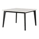 Soa Dining Table | 54" Square White Marble Top | Black Legs