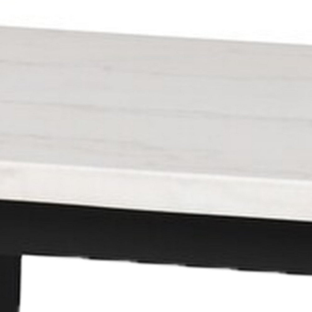 Soa Dining Table | 54’’ Square White Marble Top | Black Legs BM342625