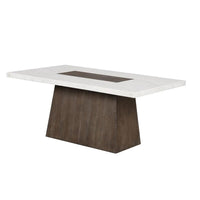 Dark Walnut Brown, White