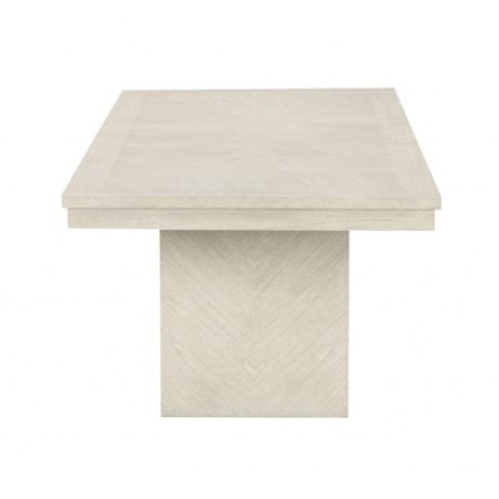Hagy Dining Table | 76-94" Extendable Top | Natural Brown Panel Legs