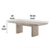 Hagy Dining Table | 76-94’’ Extendable Top | Natural Brown Panel Legs BM342627