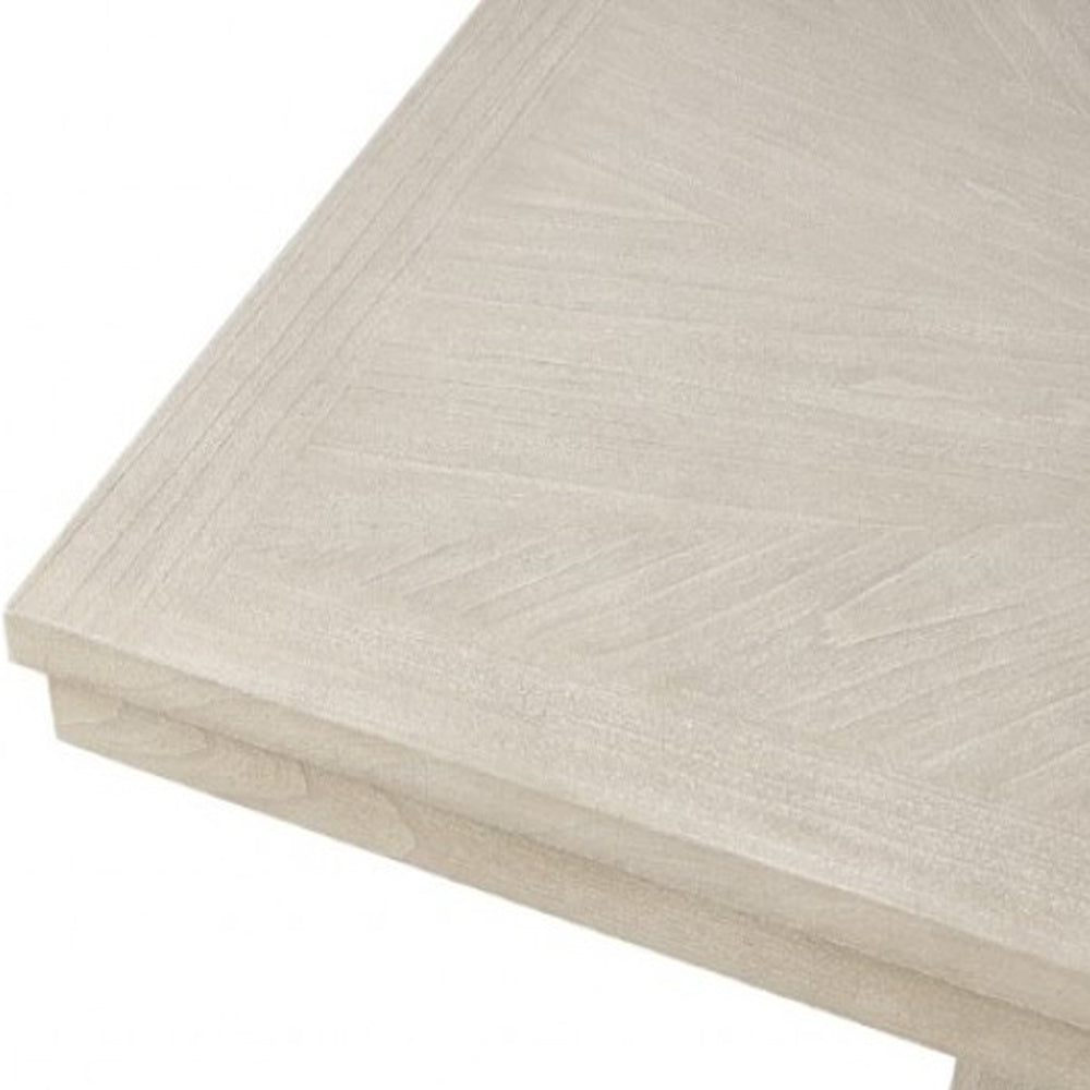 Hagy Dining Table | 76-94" Extendable Top | Natural Brown Panel Legs
