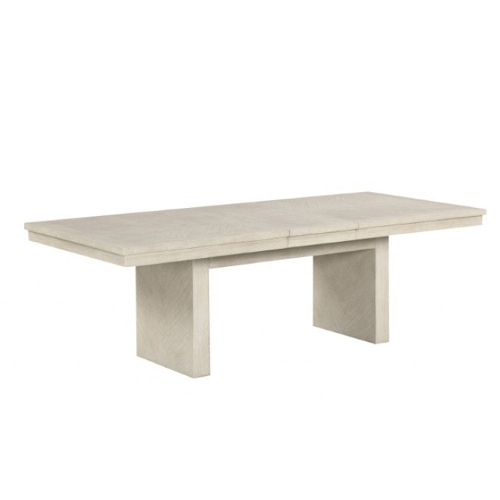 Hagy Dining Table | 76-94" Extendable Top | Natural Brown Panel Legs