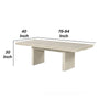 Hagy Dining Table | 76-94" Extendable Top | Natural Brown Panel Legs