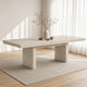Hagy Dining Table | 76-94" Extendable Top | Natural Brown Panel Legs