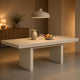 Hagy Dining Table | 76-94" Extendable Top | Natural Brown Panel Legs