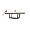 Hama Dining Table | 108’’ Top w Scrolled Pedestal Base | Oak Brown BM342628