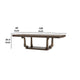 Hama Dining Table | 108’’ Top w Scrolled Pedestal Base | Oak Brown BM342628