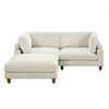 Fera Modular Sectional Sofa w Adjustable Back in Beige Corduroy | 89’’ BM342631