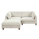 Fera Modular Sectional Sofa w Adjustable Back in Beige Corduroy | 89’’ BM342631
