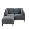 Fera Modular Sectional Sofa w Adjustable Back in Gray Corduroy | 89’’ BM342632