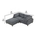 Fera Modular Sectional Sofa w Adjustable Back in Gray Corduroy | 89’’ BM342632
